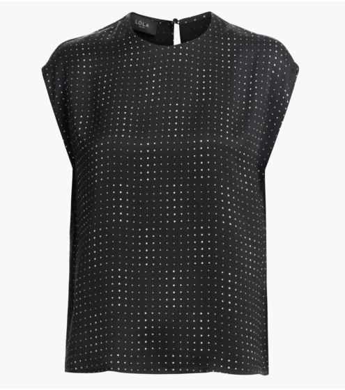 Top σε Pois Viscose Satin