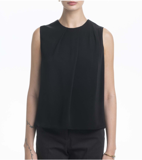 Μπλούζα με Πτυχώσεις σε Κρεπ