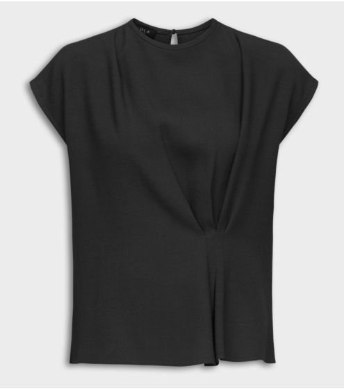 Top με Πτυχώσεις σε Wool Blend Κρεπ