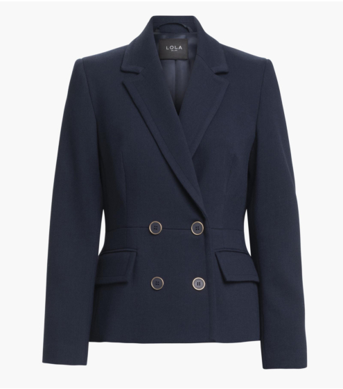 Blazer Σταυρωτό σε Viscose-Wool Blend