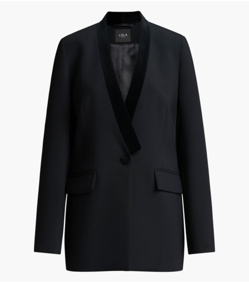 Blazer Kρεπ με Βελούδινες Φάσες