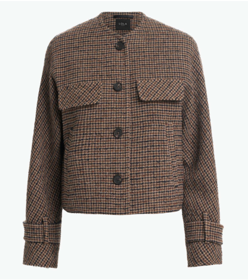 Jacket Cropped σε Wool Blend Tweed