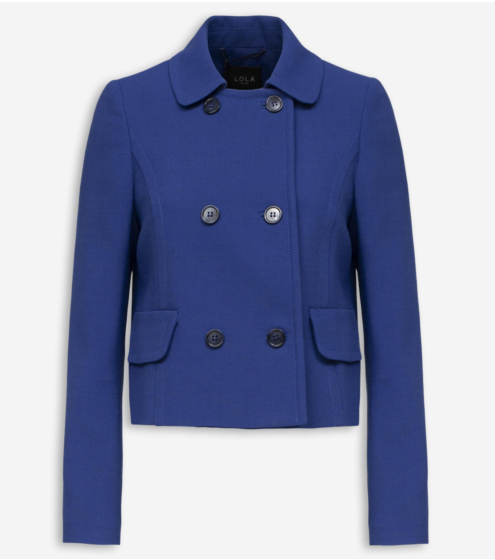 Ζακέτα Cropped Σταυρωτή σε Μάλλινο Κρεπ