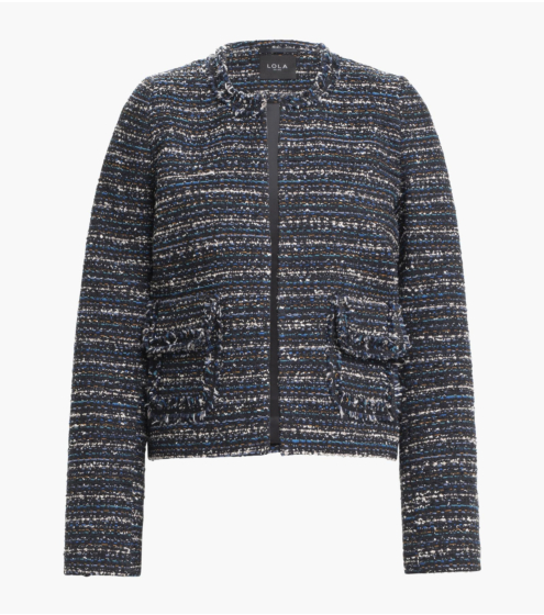 Ζακέτα Cropped σε Cotton Blend Boucle