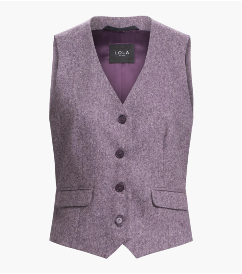 Γιλέκο σε Tweed Μάλλινο Ύφασμα