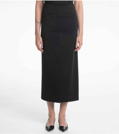 Φούστα Μidi σε Jersey με Παρθένο Μαλλί