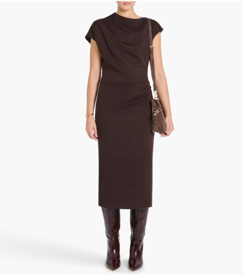Φόρεμα Cut-Out σε Wool Blend Jersey