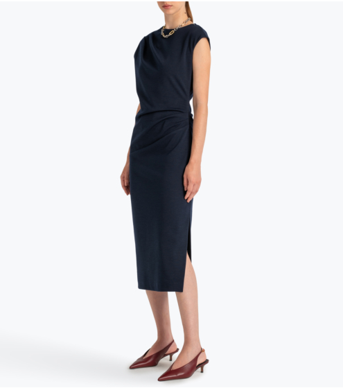 Φόρεμα Cut-Out σε Wool Blend Jersey