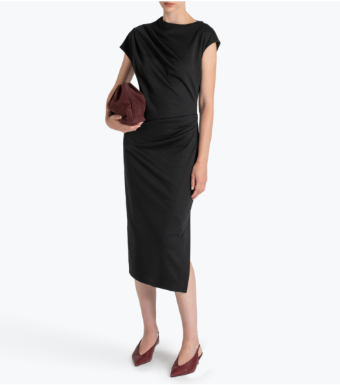 Φόρεμα Cut-Out σε Wool Blend Jersey