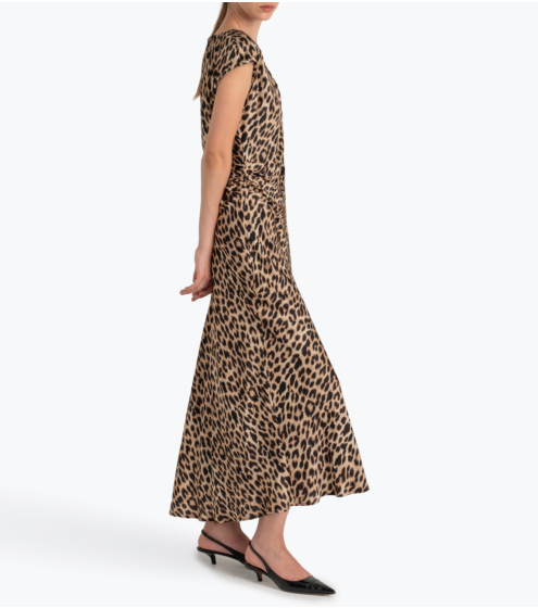 Φόρεμα Midi με Leopard Print