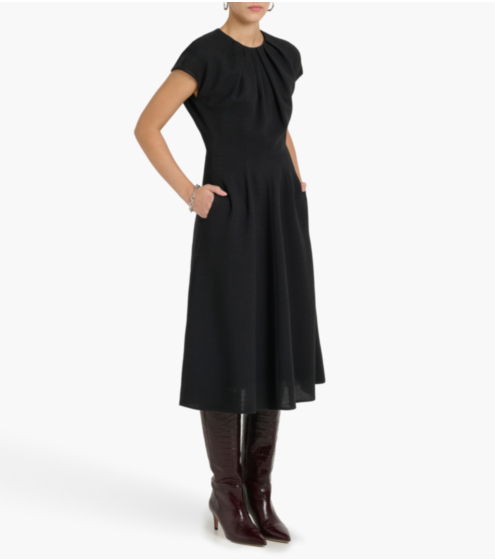 Φόρεμα Pleated σε Μάλλινο Κρεπ