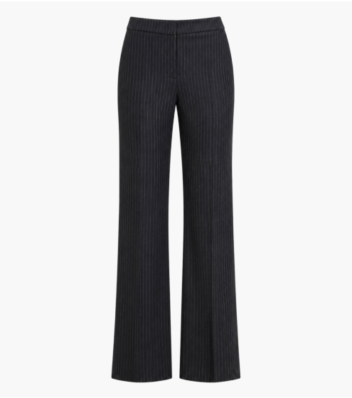 Παντελόνι Flared σε Ριγέ Wool Blend Ύφασμα