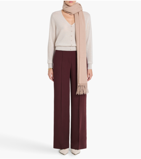 Παντελόνι Wide Leg σε Μάλλινο Κρεπ