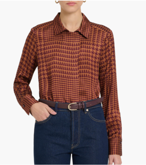 Πουκάμισο Printed σε Rayon Blend Satin