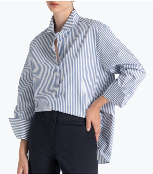 Πουκάμισο Tuxedo σε Ριγέ Ποπλίνα