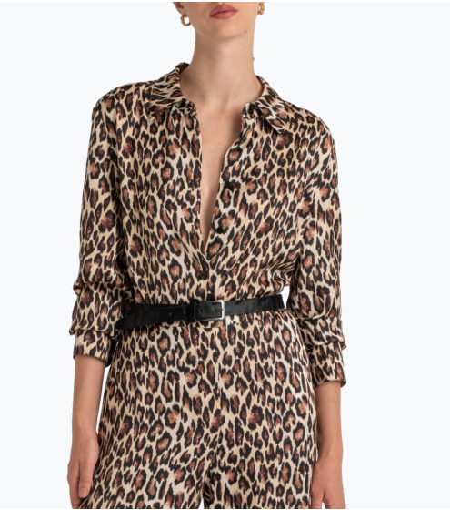 Πουκάμισο Oversized με Leopard Print