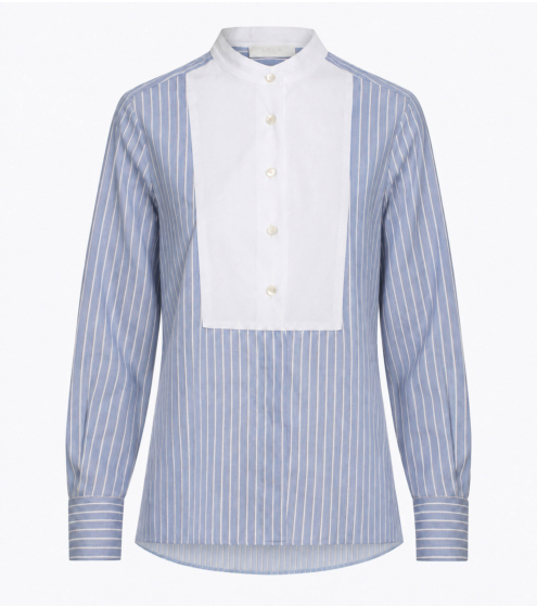 Πουκάμισο Ριγέ Tuxedo με Λευκό Plastron