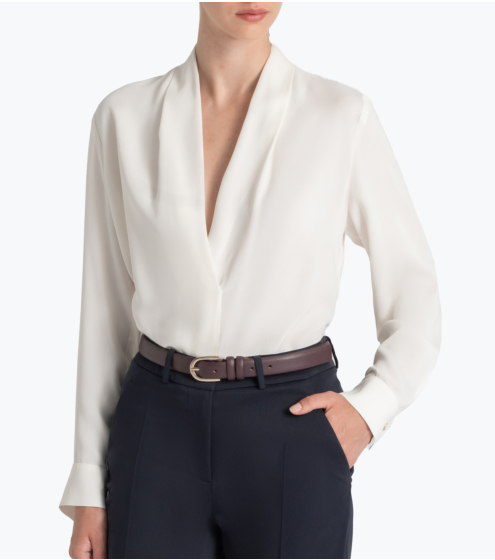 Μπλούζα V neck σε Κρεπ