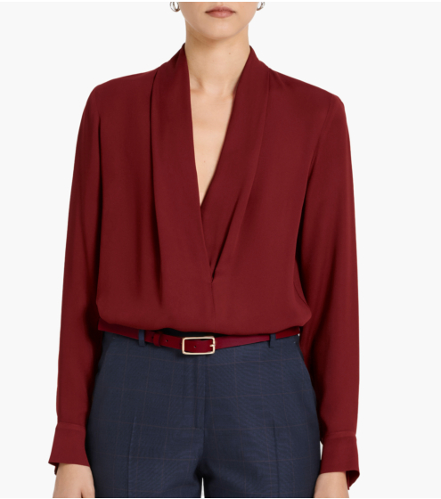 Μπλούζα V neck σε Κρεπ