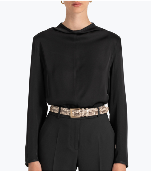 Μπλούζα Cowl Neck Σατέν