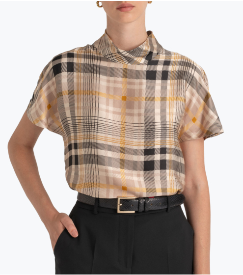 Top σε Plaid Σατέν