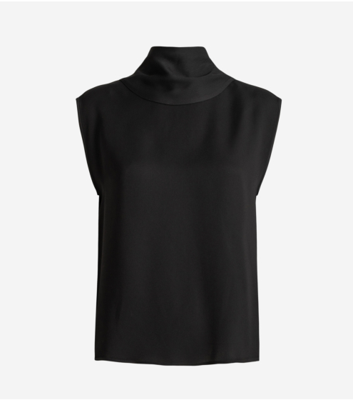 Shawl Collar Κρεπ Top