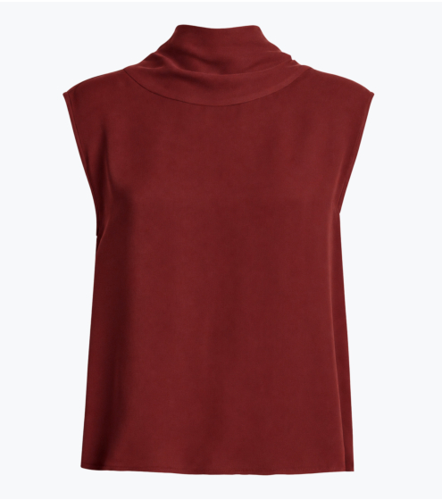 Shawl Collar Κρεπ Top