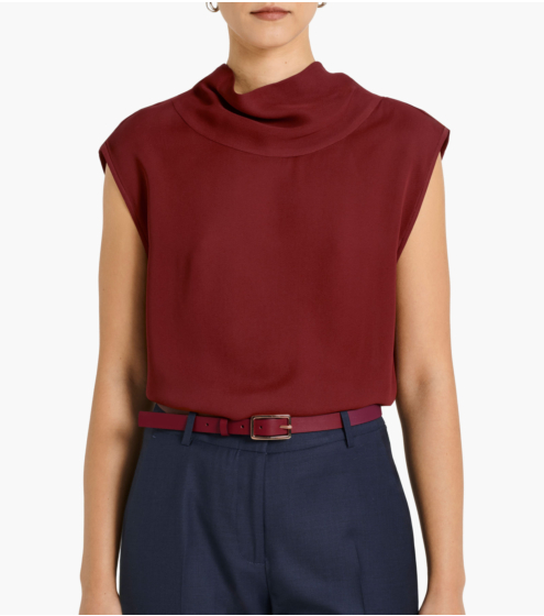 Shawl Collar Κρεπ Top