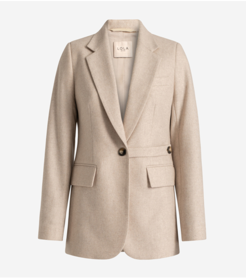 Blazer σε Μάλλινο Melange Ύφασμα