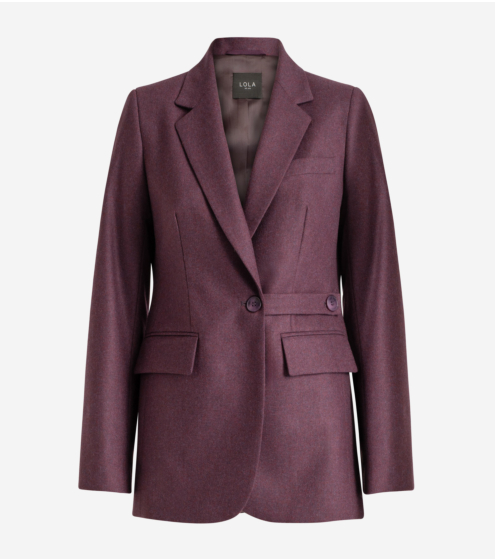 Blazer σε Μάλλινο Melange Ύφασμα