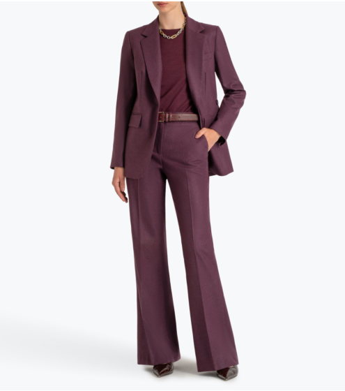 Blazer σε Μάλλινο Melange Ύφασμα