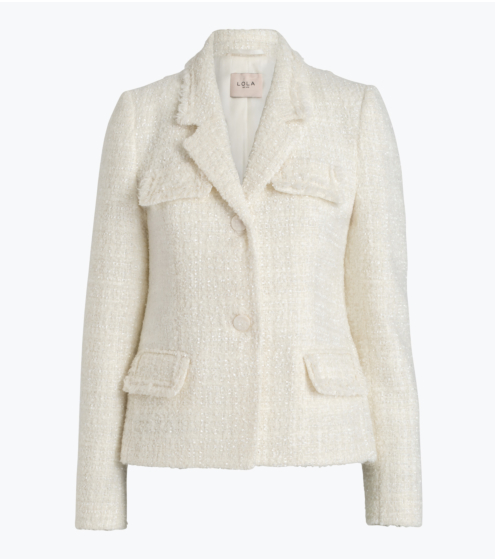 Zακέτα Cropped σε Wool Blend Boucle