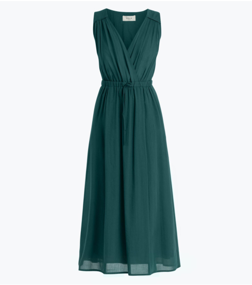 Φόρεμα με Πτυχώσεις σε Cotton Voile