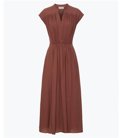 Φόρεμα V Midi σε Cotton Voile