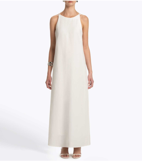 Φόρεμα Midi σε Viscose Linen Blend