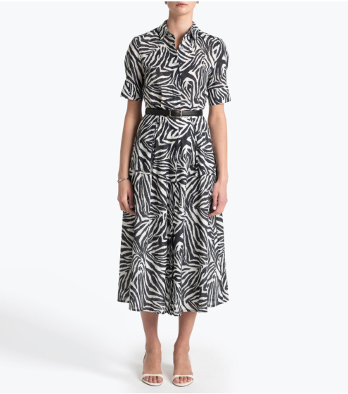 Φόρεμα -Shirt σε Cotton Zebra Print