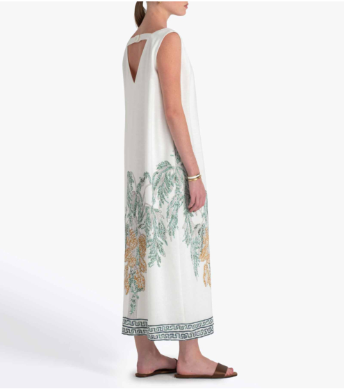 Φόρεμα V Midi με Panel Print