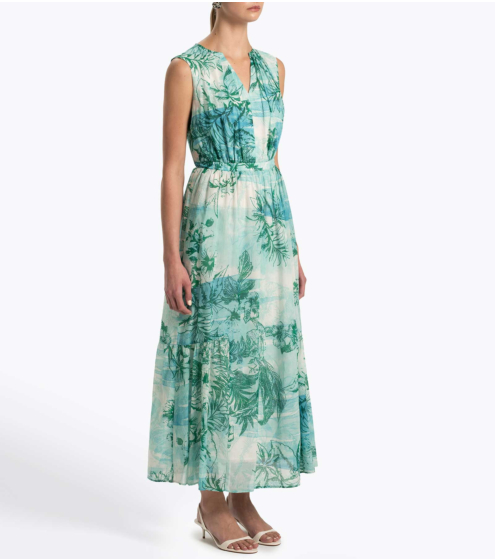 Φόρεμα Maxi σε Εμπριμέ Βουάλ