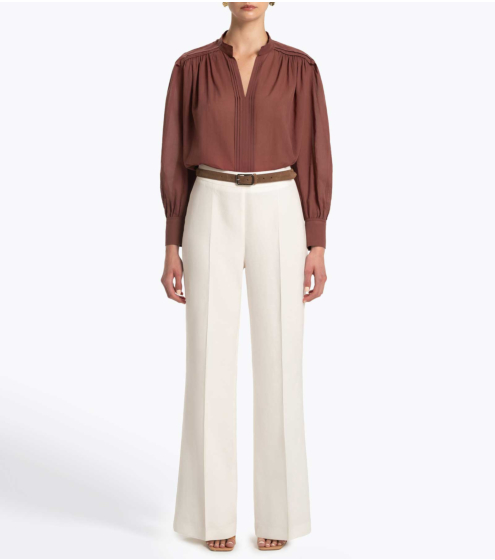 Παντελόνι Straight Leg σε Linen Blend