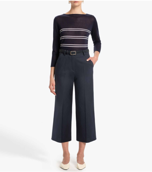 Παντελόνι Cropped σε Σατέν Γκαμπαρτίνα