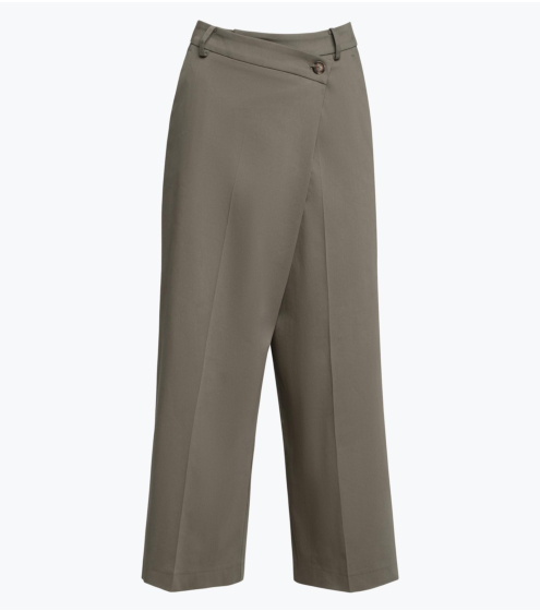 Jupe Culotte με Ασύμμετρο Κούμπωμα