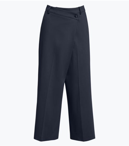 Jupe Culotte με Ασύμμετρο Κούμπωμα