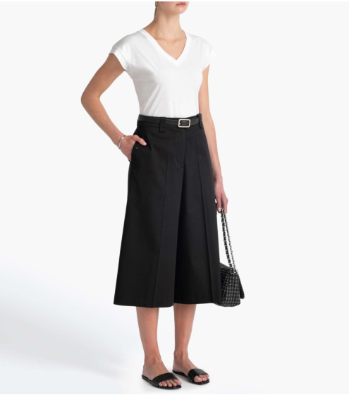 Jupe Culotte σε Σατέν Γκαμπαρντίνα