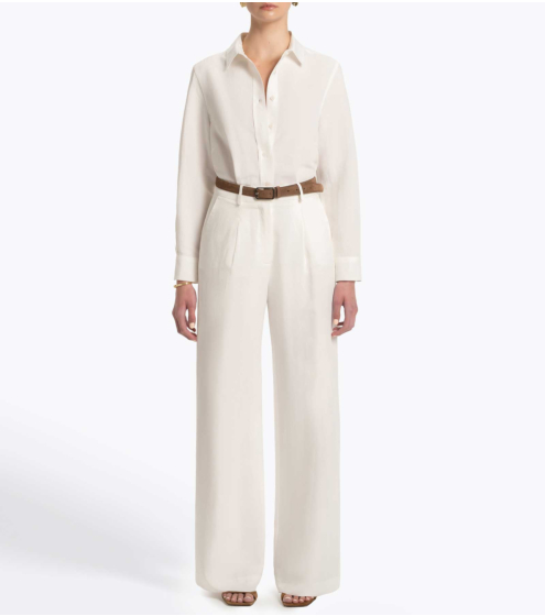 Παντελόνι Wide Leg σε Viscose Linen Blend