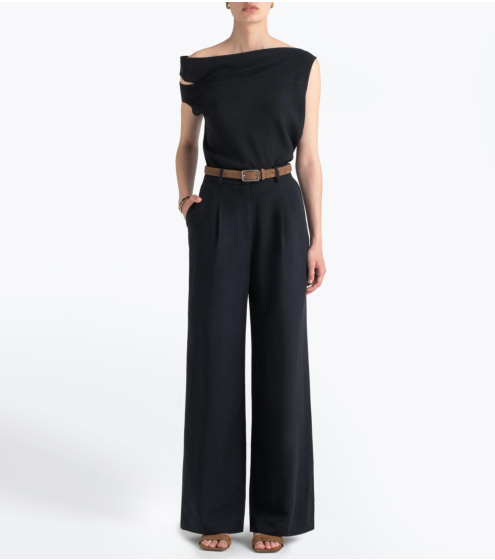 Παντελόνι Wide Leg σε Viscose Linen Blend