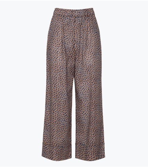 Παντελόνι Cropped σε Εμπριμέ Ποπλίνα