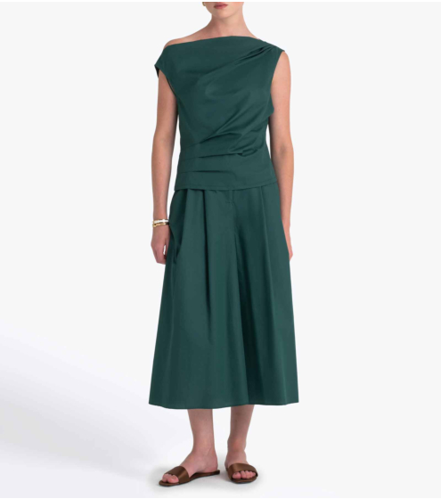 Jupe Culotte σε Stone Wash Poplin