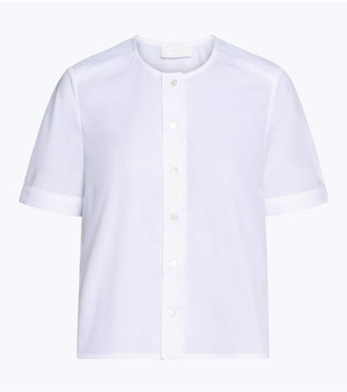 Πουκάμισο Collarless σε Ποπλίνα