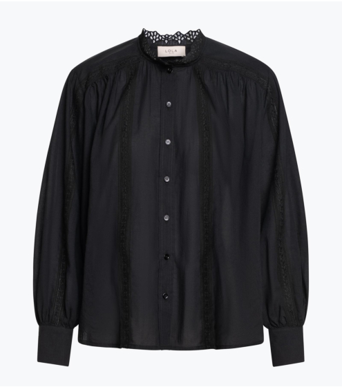 Πουκάμισο Βοho με Βαμβακερή Δαντέλα