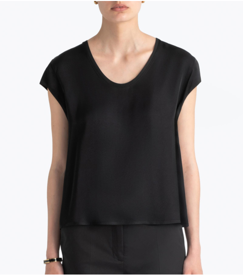 Top σε Satin Rayon Blend